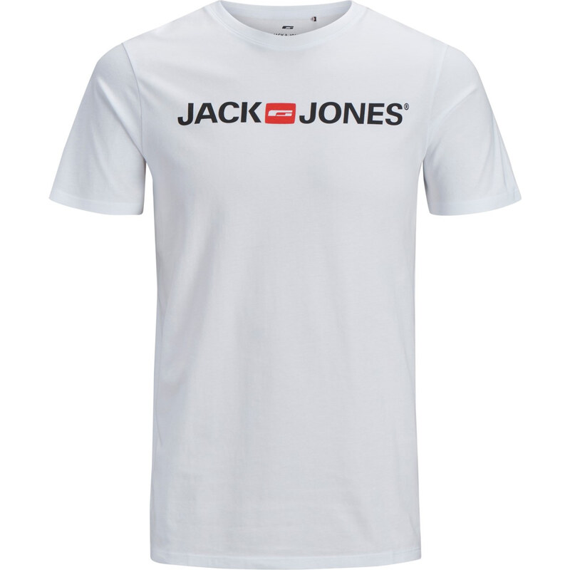 Jack and Jones Tričko Corp Slim Fit bílé