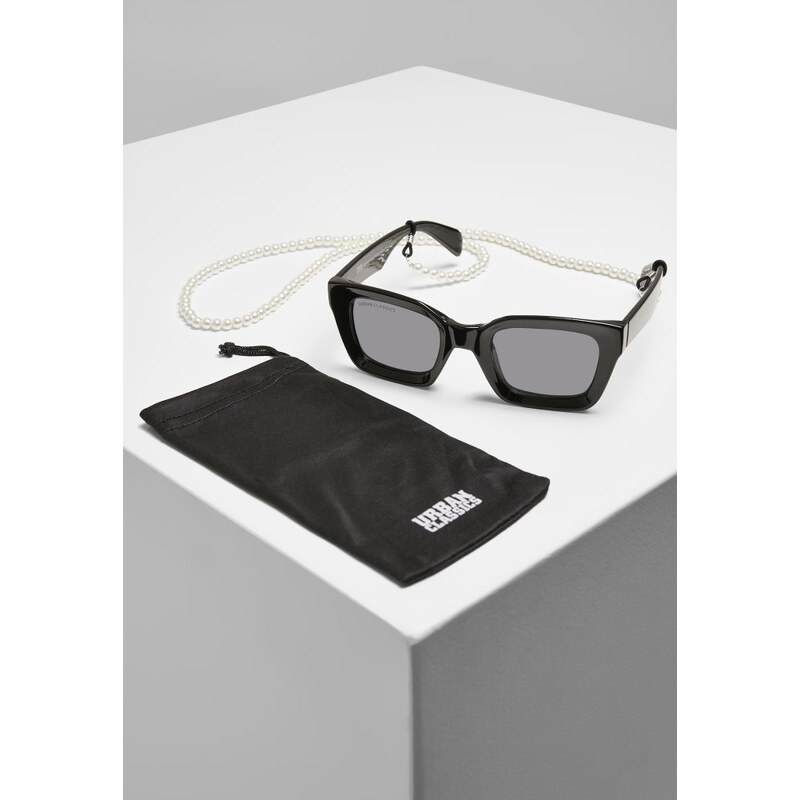 URBAN CLASSICS Sunglasses Poros With Chain - black/black