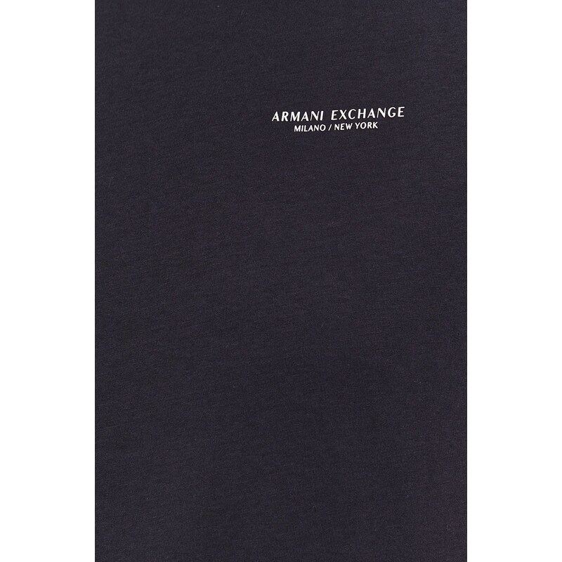 Bavlněné tričko Armani Exchange tmavomodrá barva, s potiskem, 8NZT91 Z8H4Z NOS