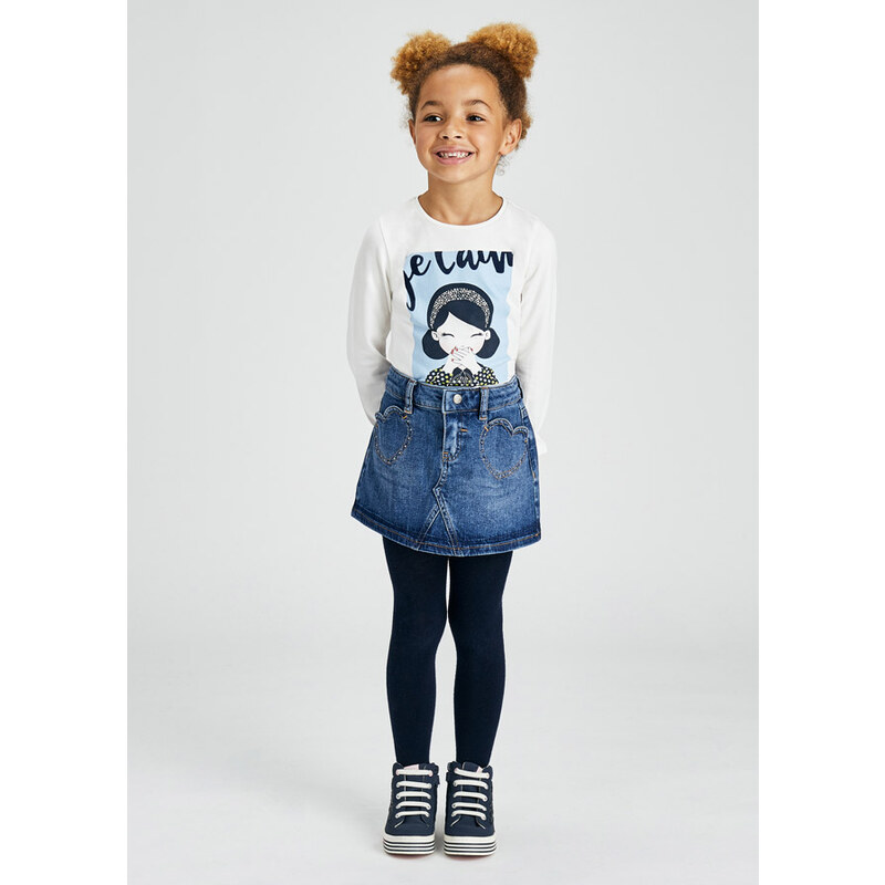 Mayoral Denim skirt for girl, Medium Jeans