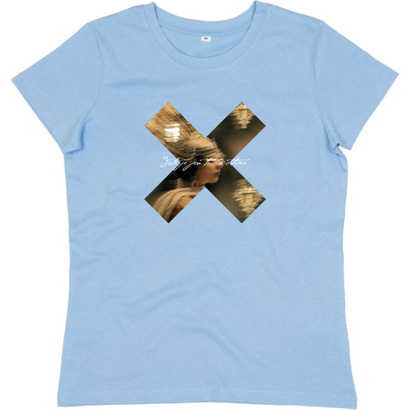 Klokart Alžběta Jungrová - dámské tričko - M / Dámské / Šedomodrá světlá