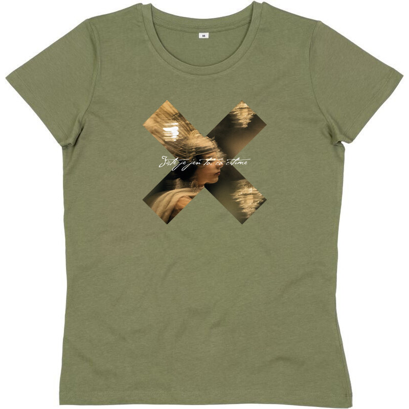 Klokart Alžběta Jungrová - dámské tričko - XL / Dámské / Světle hnědošedá