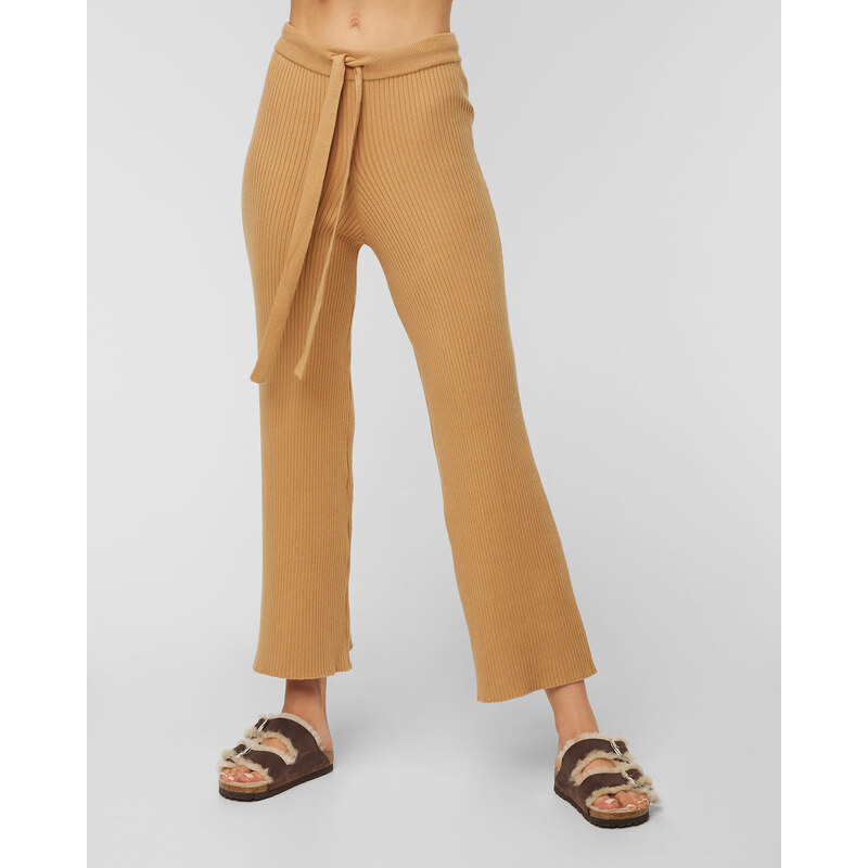 Kalhoty Live the Process BELTED RIB PANT