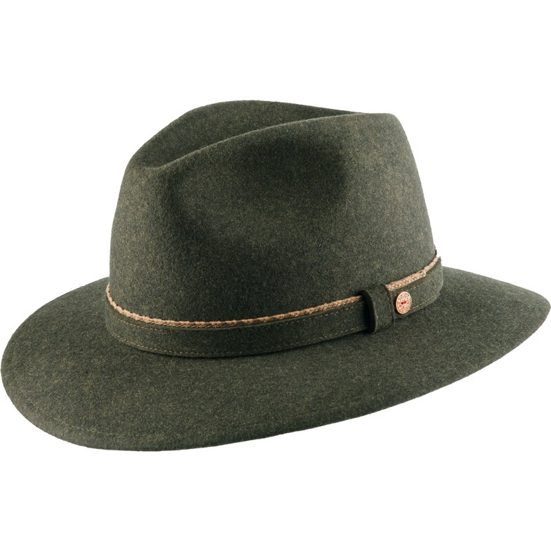 Cestovní nemačkavý voděodolný zelený klobouk Mayser - Gustav Mayser