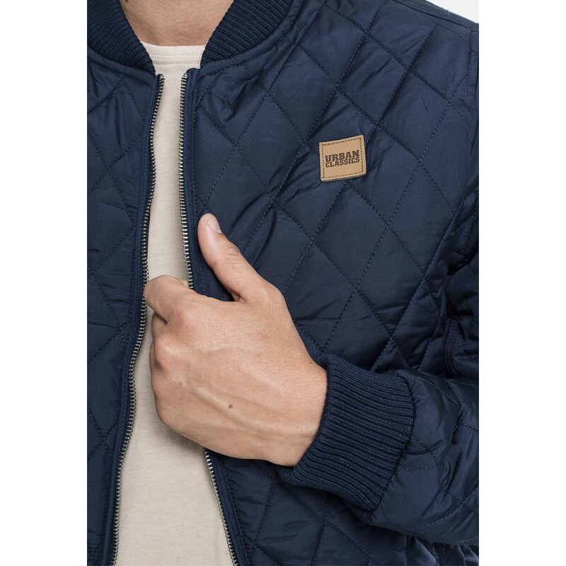 UC Men Diamond Quilt Nylon Jacket námořnická