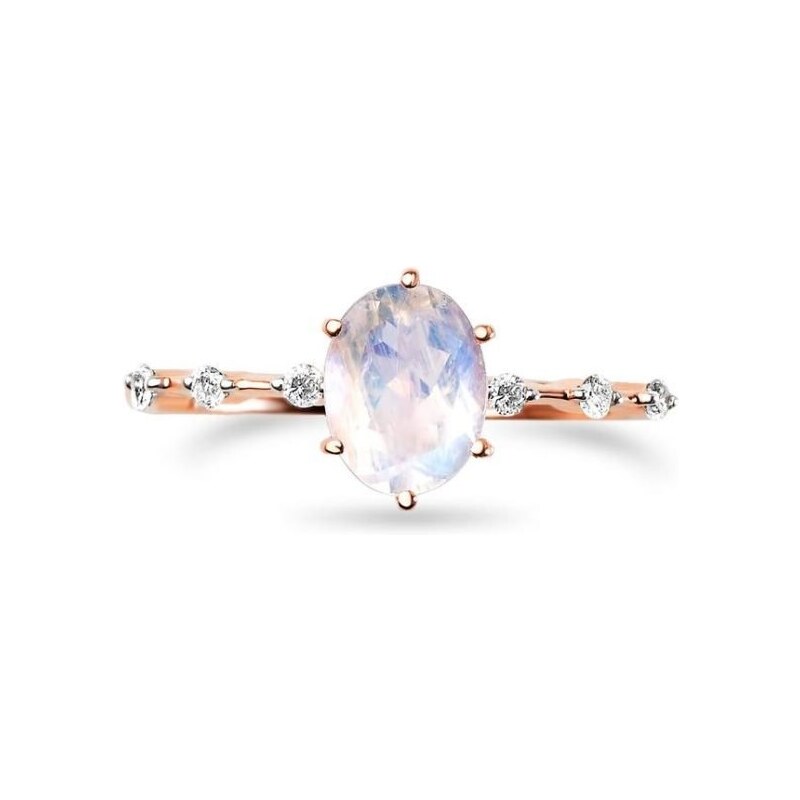 ELENYS Emporial prsten 14k zlato Vermeil GU-DR8706R-ROSEGOLD-MOONSTONE 72778900