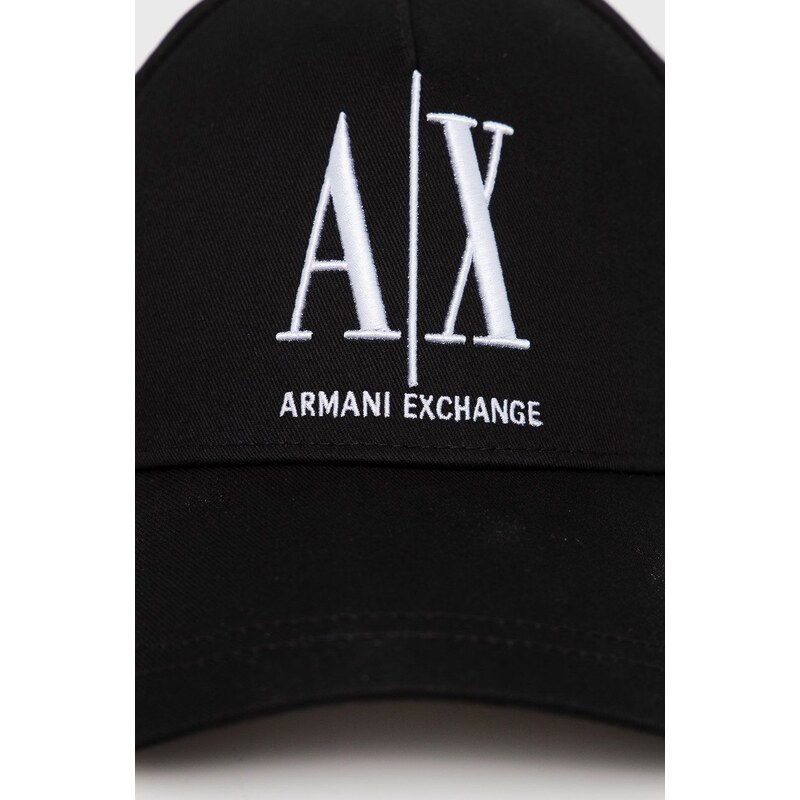 Čepice Armani Exchange černá barva, s aplikací, 944170 1A170 NOS