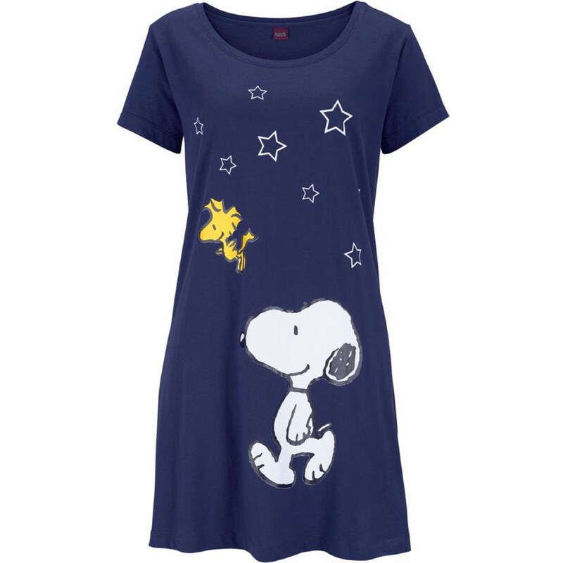 PEANUTS Noční košilka marine modrá