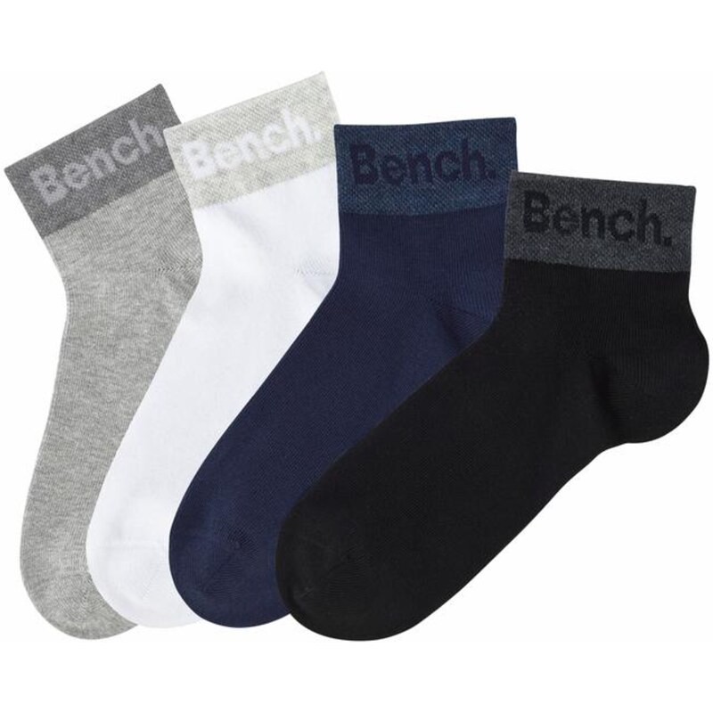 BENCH Ponožky modrá / světle šedá / mix barev / černá / bílá