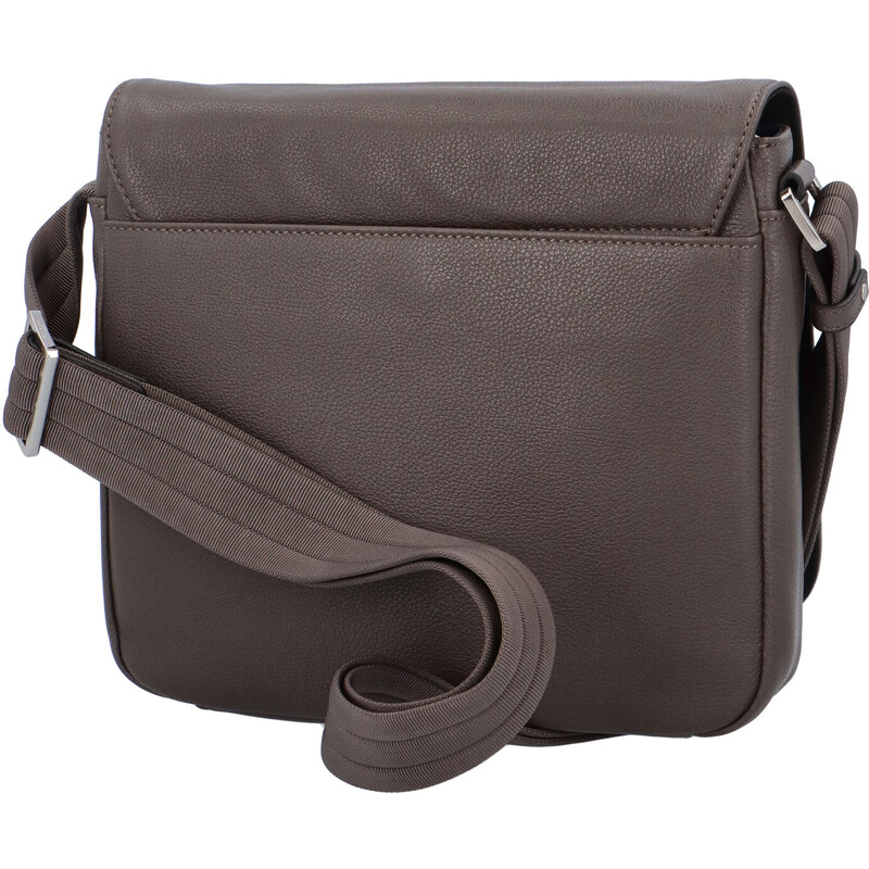 Kožená crossbody taška tmavá taupe - Hexagona Liary taupe