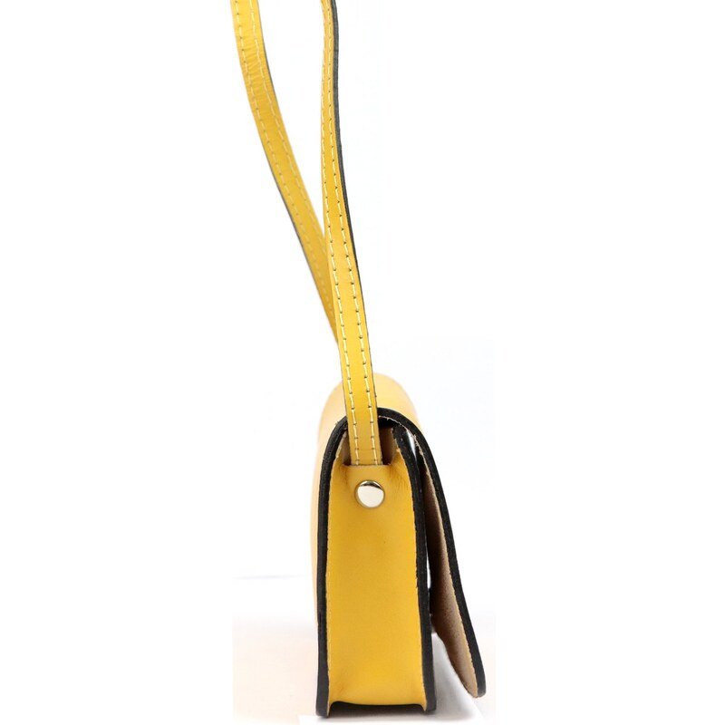 Dámská kožená crossbody kabelka Gregorio 107 žlutá