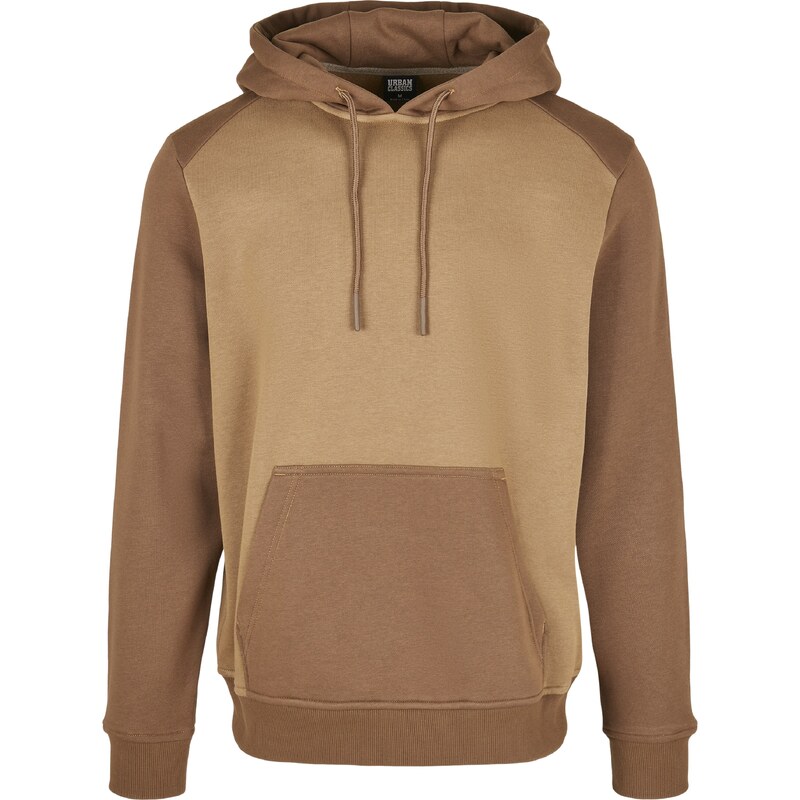 Urban Classics Mikina světle hnědá / tmavě hnědá