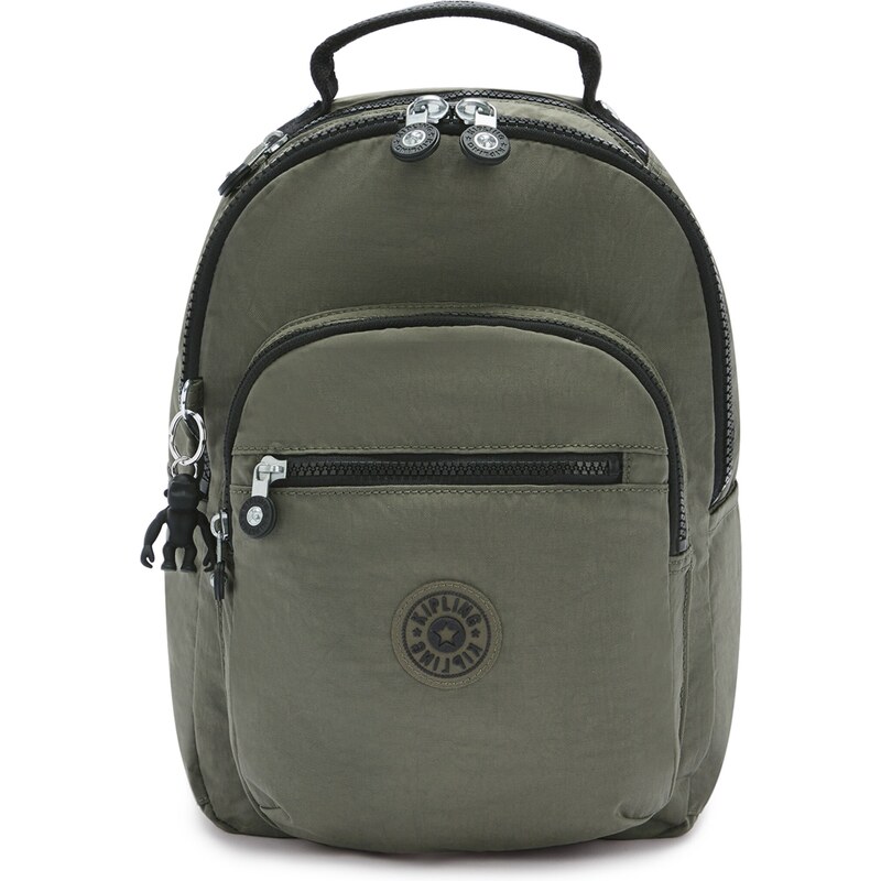 KIPLING Batoh Seoul tmavě zelená / černá