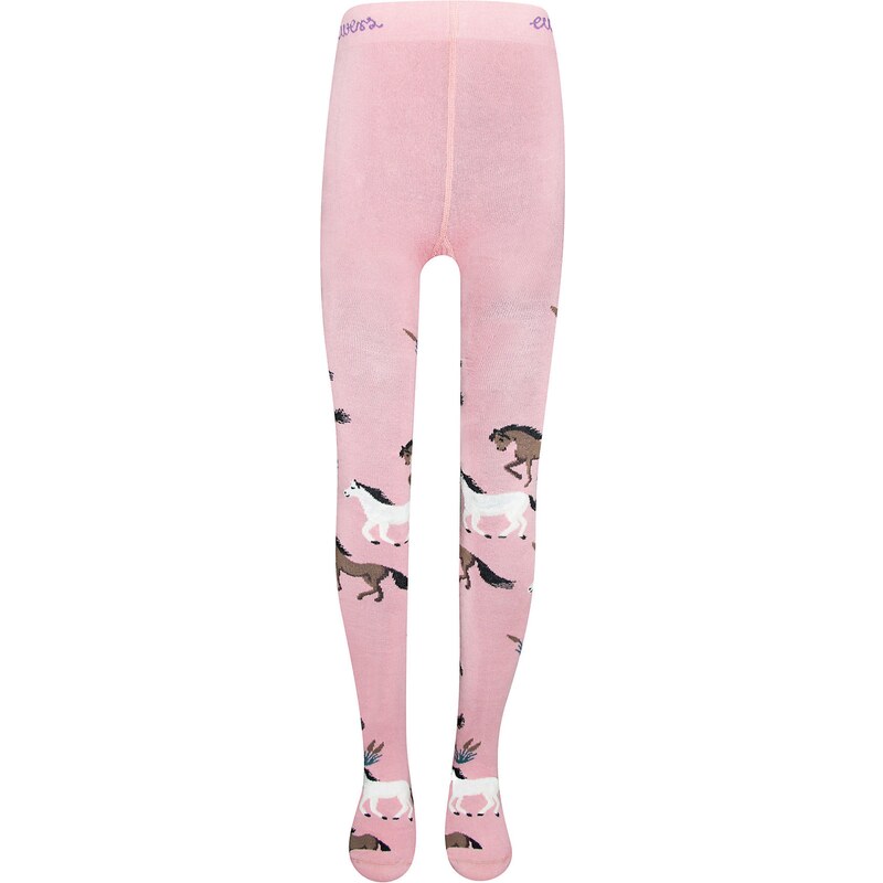 EWERS Punčocháče hnědá / pink / bílá