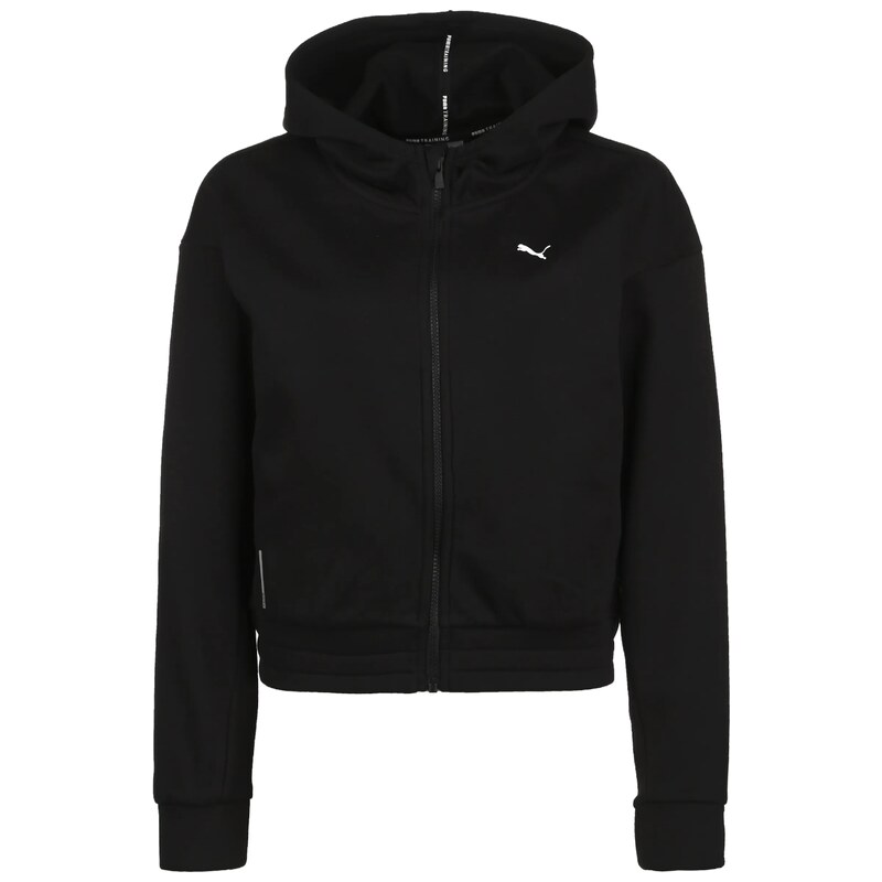 PUMA Sportovní mikina černá / bílá