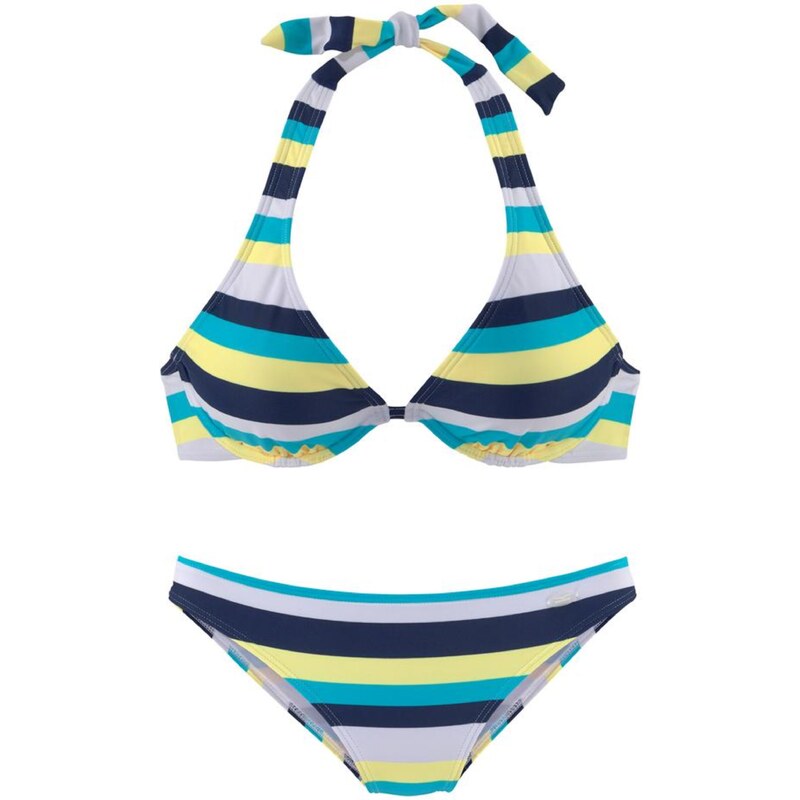 VENICE BEACH Bikiny námořnická modř / světlemodrá / žlutá / bílá