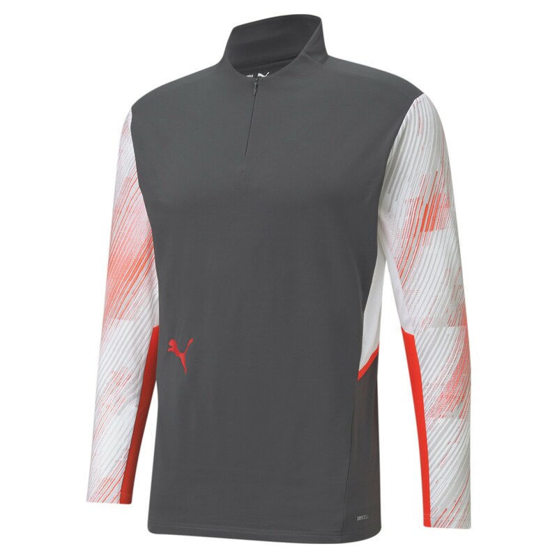 PUMA Funkční tričko Individual Cup tmavě šedá / grenadina / bílá