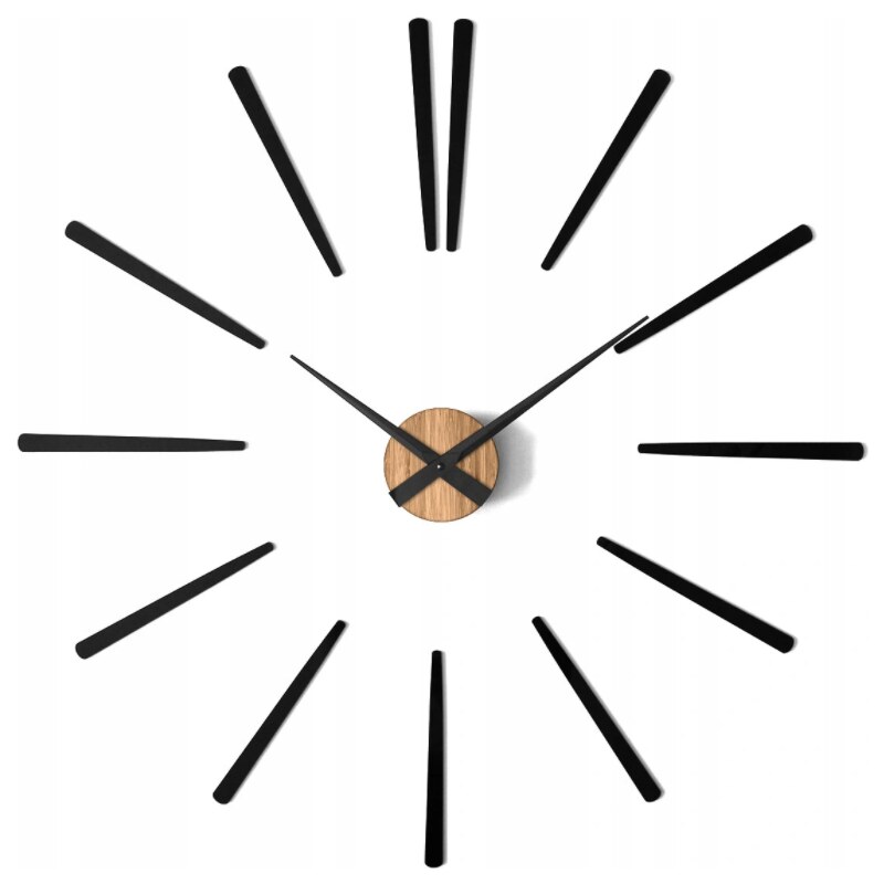Decotia Nástěnné skleněné hodiny Elegance XXL černé 75cm