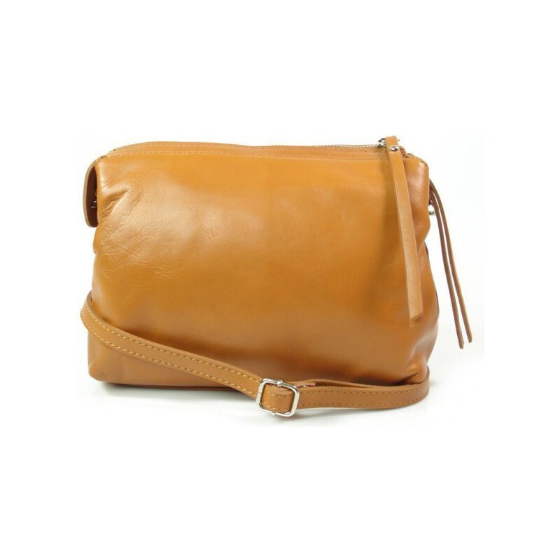 Kožená crossbody kabelka Vera Pelle VP3K camel 62406682