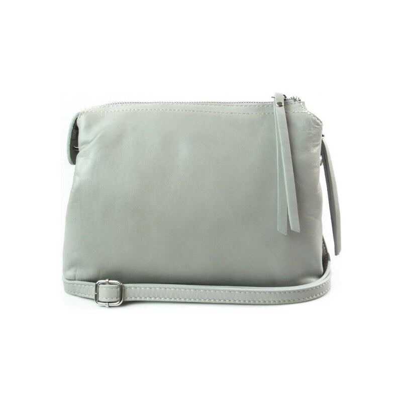Kožená crossbody kabelka Vera Pelle VP3K šedá 106787840
