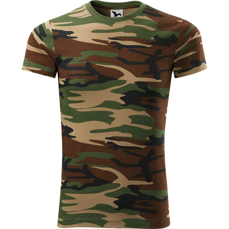 Malfini Camouflage, maskáčové tričko s krátkým rukávem