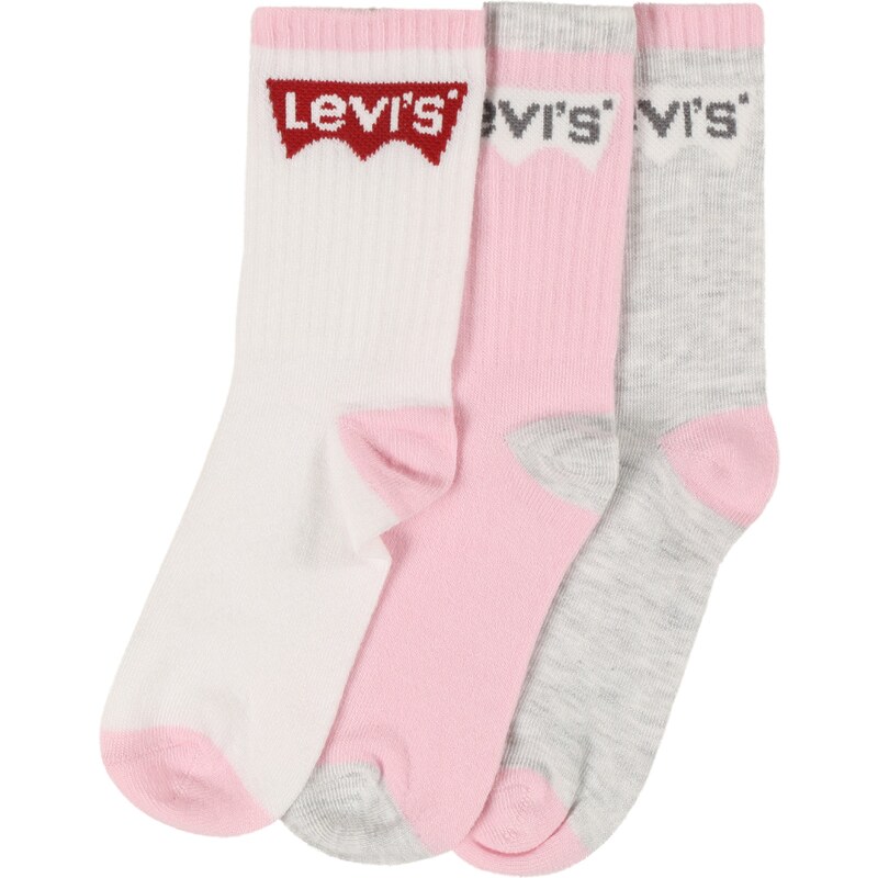 Levis Kids Ponožky šedý melír / růžová / karmínově červené /