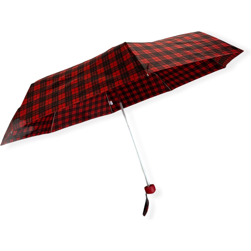 Real Star Umbrella Mini skládací deštník s kostkami červená 9218