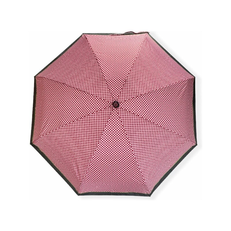 Real Star Umbrella Mini skládací deštník s kostičkami růžová 4747