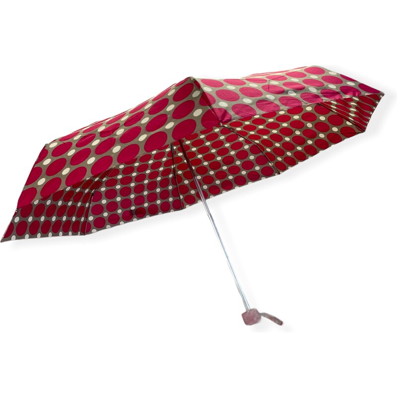 Real Star Umbrella Mini skládací deštník s puntíky červená 9225