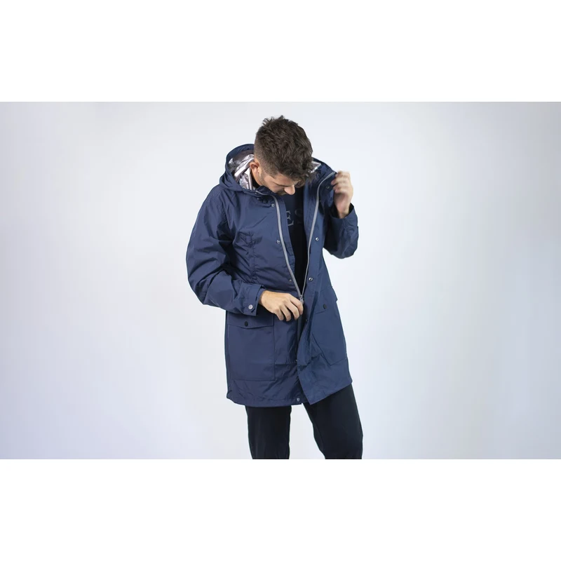 Guess august hooded parka BLUE OUT SILVER - GLAMI.cz