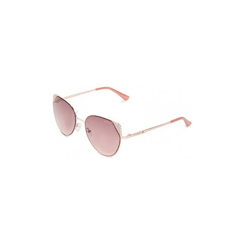 GUESS brýle Cateye Metal Sunglasses rose gold Růžovozlatá
