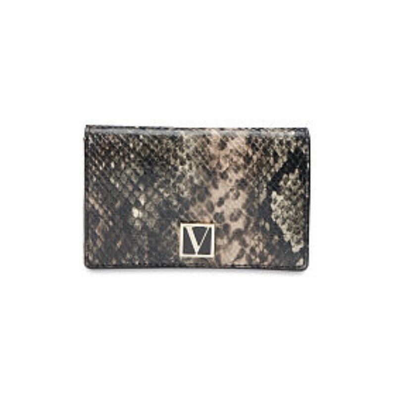 Peněženka Victoria's Secret šedá hadí vzor The Victoria Small Slim Wallet