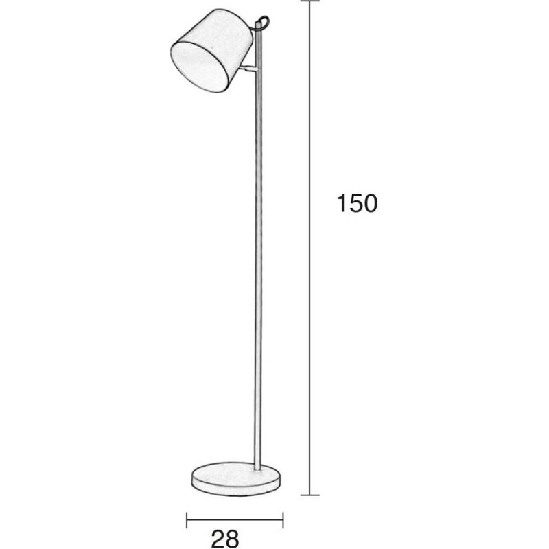 Černá stojací lampa ZUIVER BUCKLE 150 cm