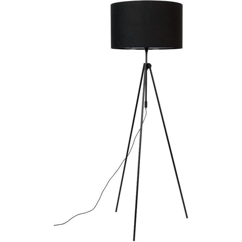 Černá stojací lampa ZUIVER LESLEY 153-181 cm