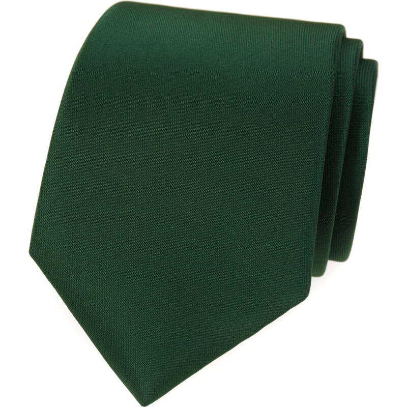 Avantgard Tmavě zelená matná luxusní pánská kravata