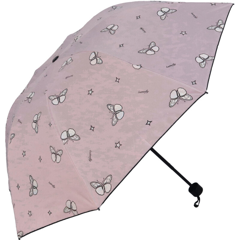 Delami Deštník měnící barvu Butterfly, růžový