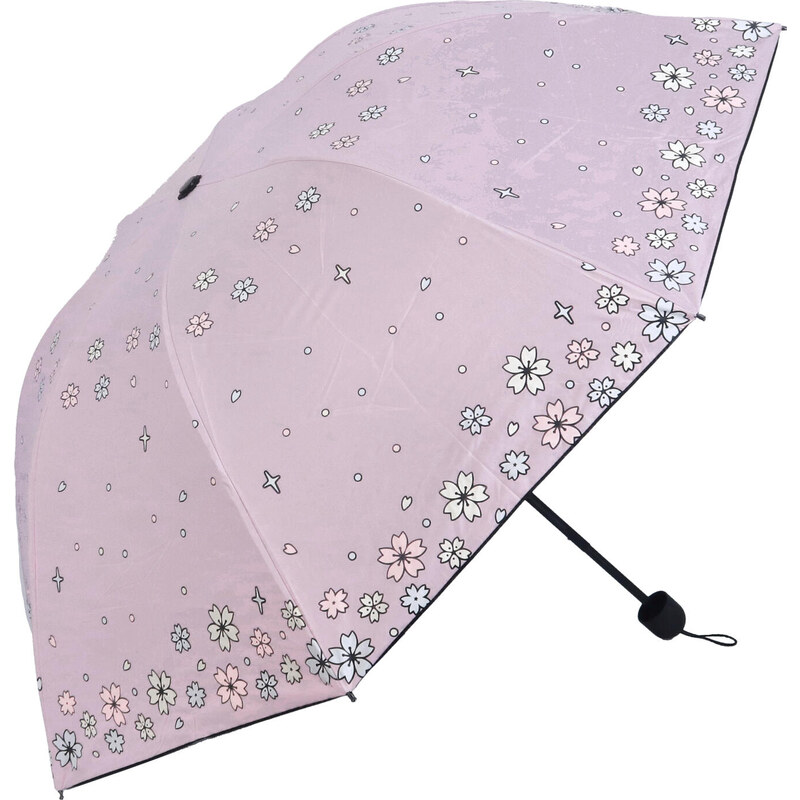 Delami Deštník s kytičkami měnící barvu Glorie, růžový