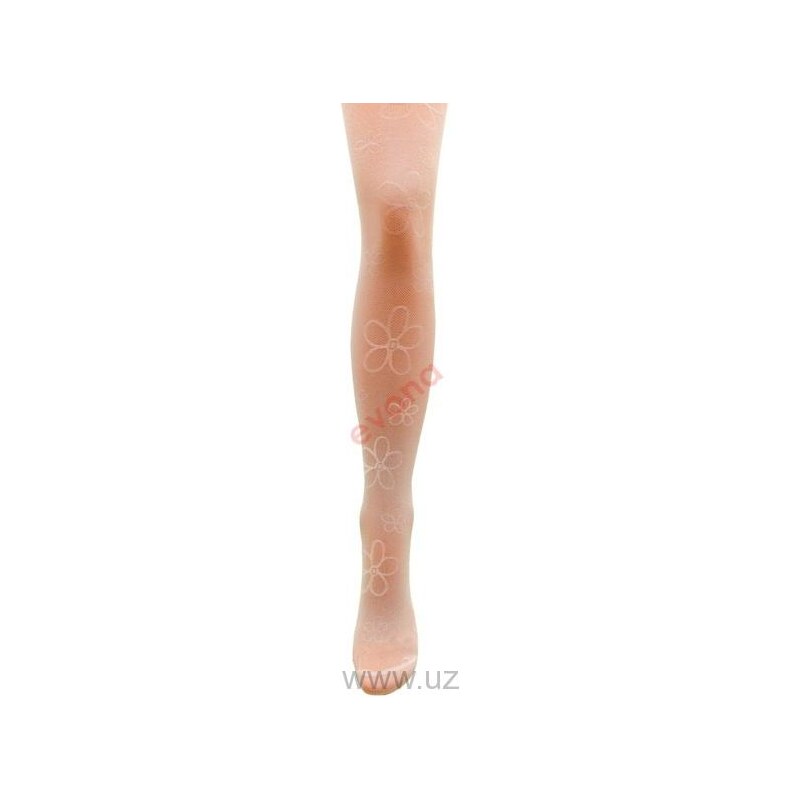 116-140-Dívčí punčochové kalhoty vzorované s kytičkami EVONA