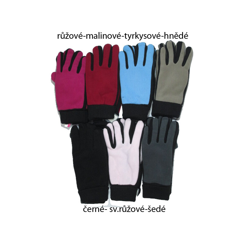 Gloves 2011-094 Dámské flaušové prstové rukavice 61137106