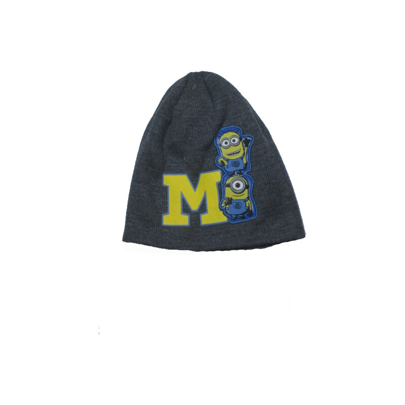 Setino obvod hlavy 52 cm-Chlapecká zimní čepice Minions - šedá