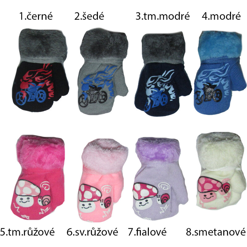 Glove Kojenecké vyteplené palcové rukavice
