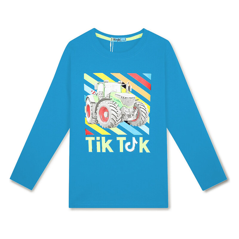 Chlapecké tričko - dlouhý rukáv KUGO - modrá barva