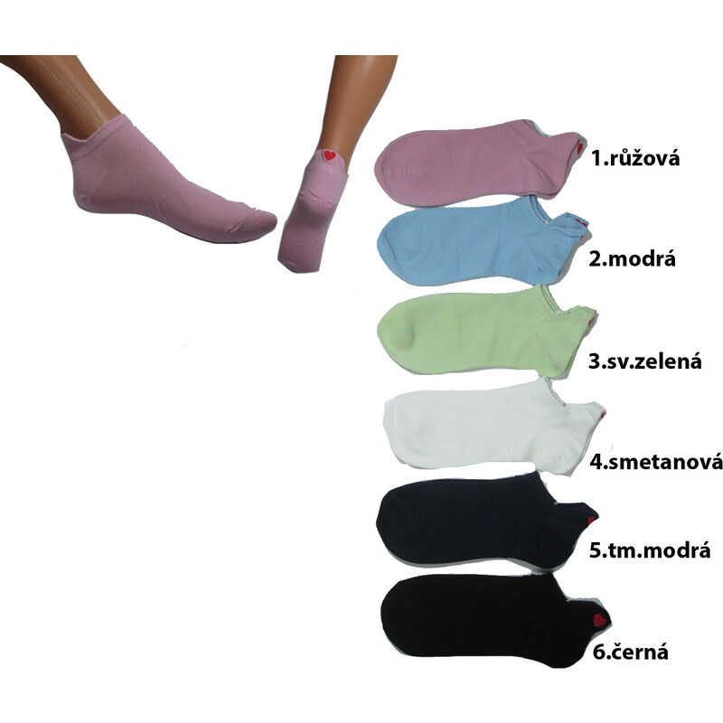 Dámské kotníčkové ponožky Aura.via 61139485