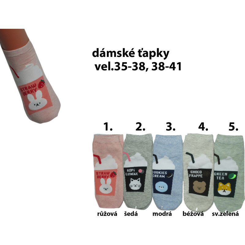 Dámské ponožky ťapky Aura.via 61139879