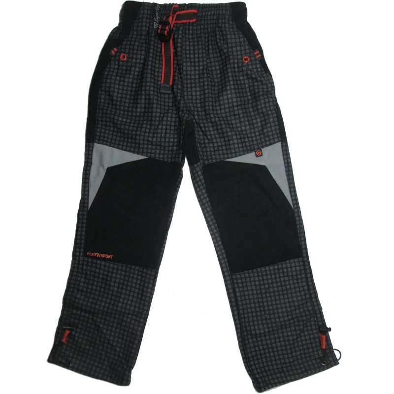 velikostní řada:116-146-Dětské outdoorové kalhoty Grace - barva černo-šedá  (oranžové doplňky) - GLAMI.cz