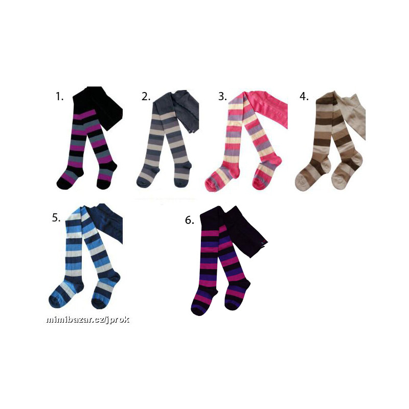 Design Socks Dětské pruhované punčocháče