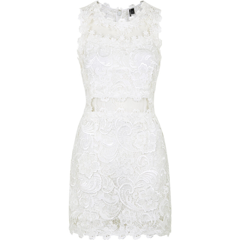 Topshop Fitted Lace Dress