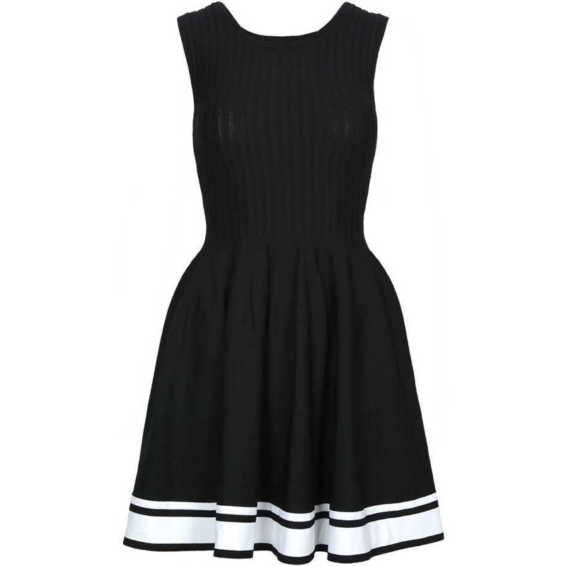 Tally Weijl Black Skater Dress with Knitted Upper