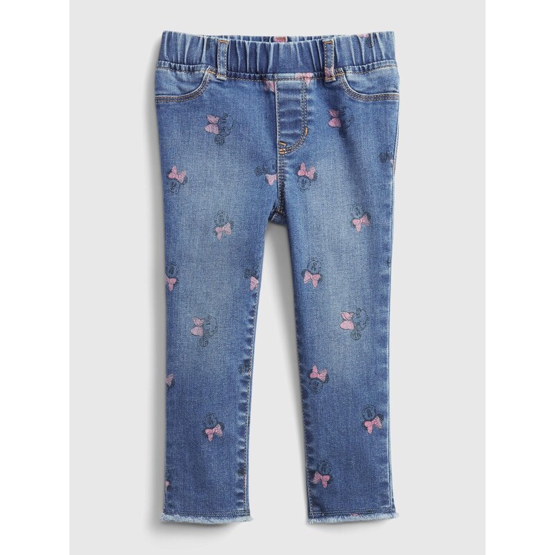 GAP Dětské džíny Disney Minnie Mouse bow print jeggings - Holky