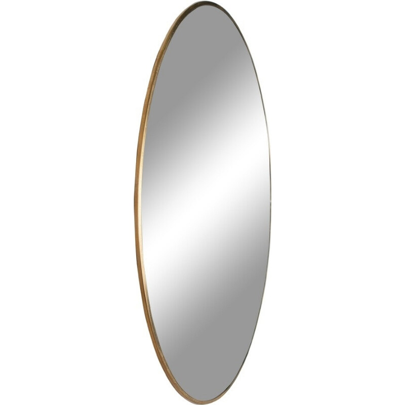 Nordic Living Zlaté kulaté závěsné zrcadlo Vincent 100 cm